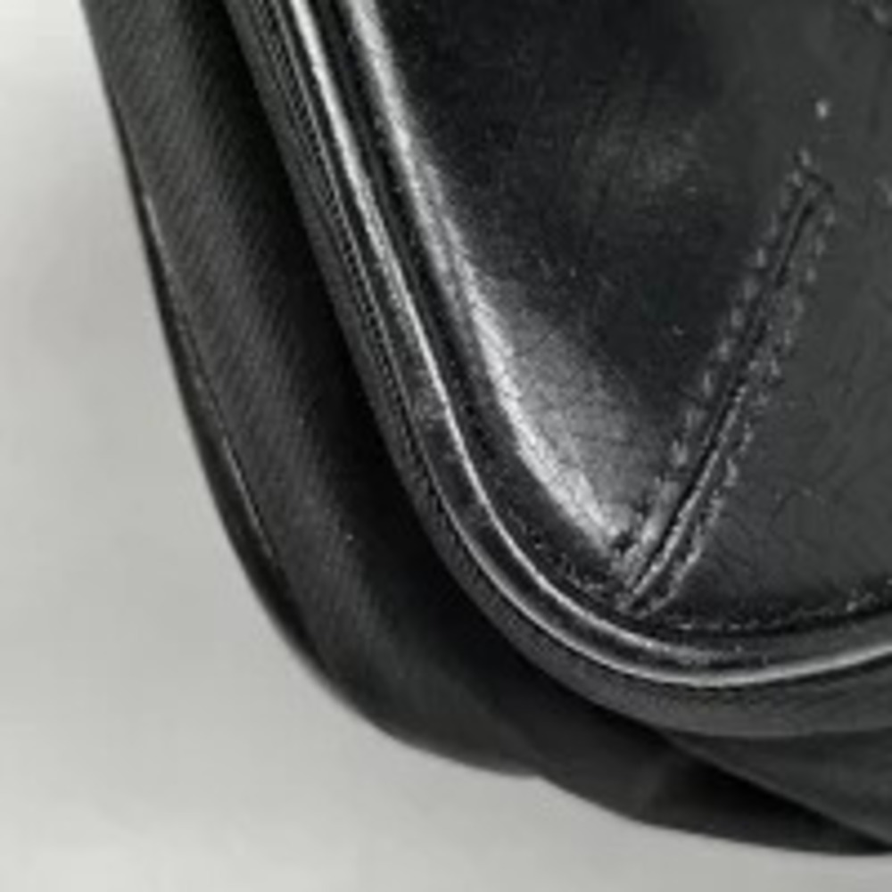 Prada Plate Shoulder Handbag Black Bag Nero Black